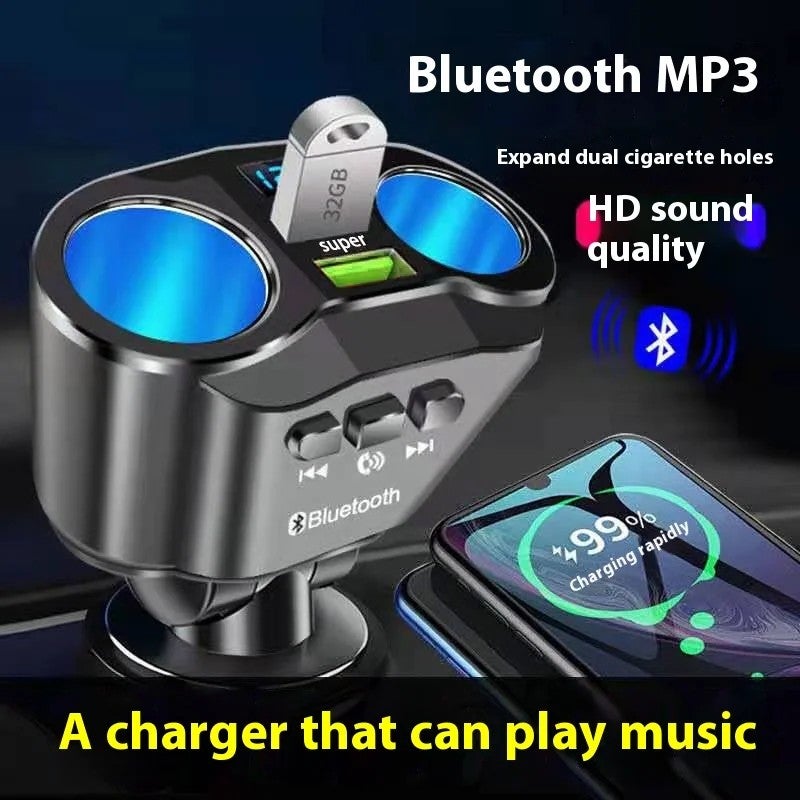 Bluejw 120W Dual USB Car Charger, Super Fast Charging Automobile Adapter with Bluetooth Cigarette Lighter & 1-Year Warranty - Image 4